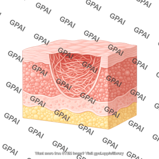 Skin epithelium fibrosis stage 2
