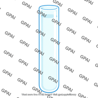 Test tube with liquid
