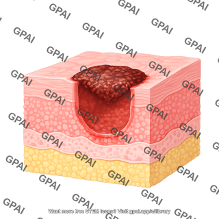 Skin epithelium wound with scab mouse