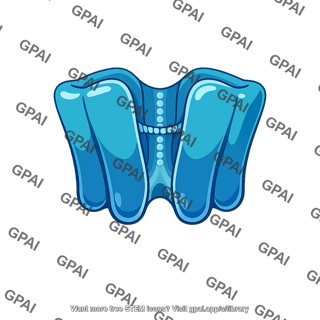 Blue stylized garment
