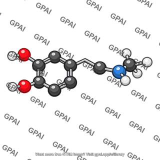 Epinephrine molecule 3d