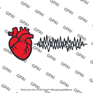 Ventricular fibrillation heart with ecg