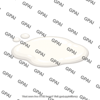 White liquid spill