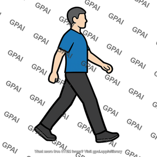 Walking human