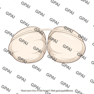 Connected oval masses