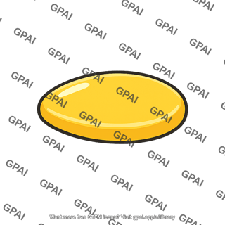 Yellow oval tablet