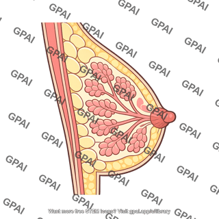 Female breast cross section