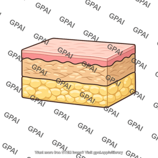 Human skin cross section
