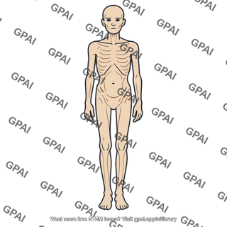 Emaciated human figure
