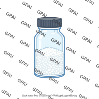 Reagent bottle with granules