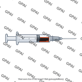 Necrotizing substance syringe injection