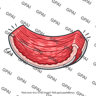 Raw meat slice