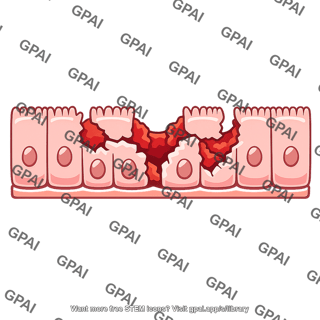 Gastrointestinal epithelium damaged