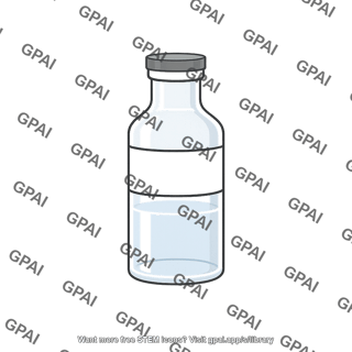 Glass vial with liquid