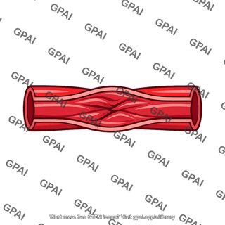Artery occluded collapsed
