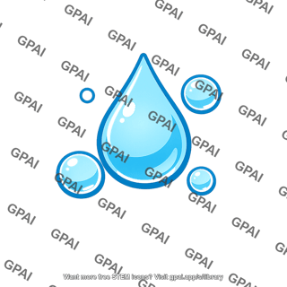 Water droplet with bubbles
