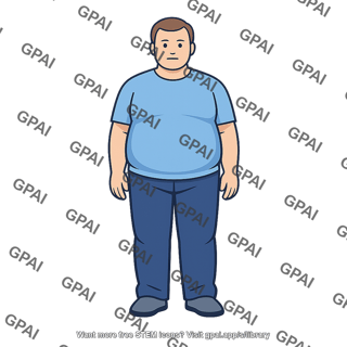 Overweight man