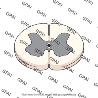Spinal cord segment cross section