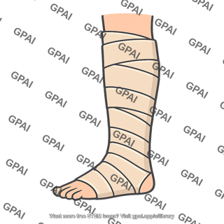 Bandaged leg