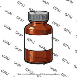 Brown medicine bottle