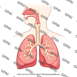 Respiratory tract with lungs