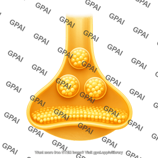 Presynaptic membrane with vesicle 3 3d
