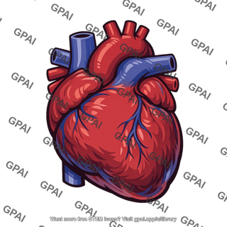 Human heart illustration