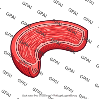 Raw meat slice