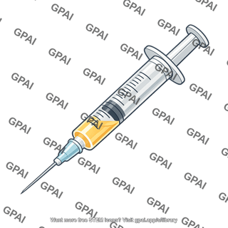 Medical syringe with liquid