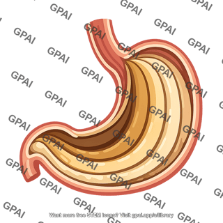Food in stomach concentric layers
