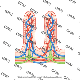 Intestinal villus vasculature