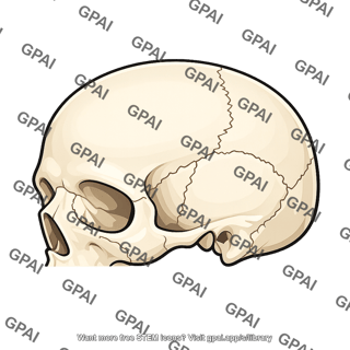 Lateral frontal skull