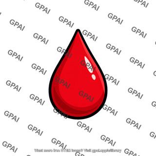 Arterial blood sample droplet