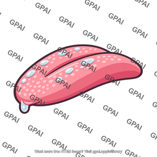 Tongue saliva coated