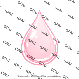Pink liquid droplet