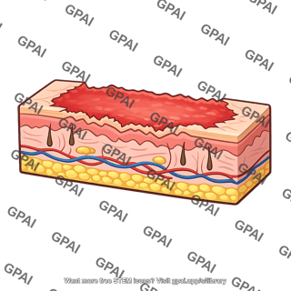 Skin denuded