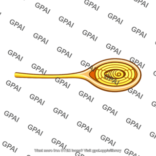 Spoon with noodles