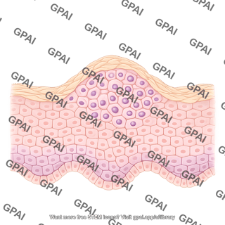 Epidermis with hpv