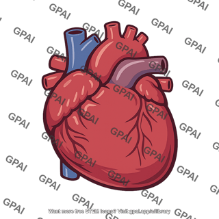 Human heart stylized