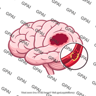 Stroke brain icon