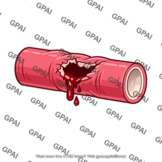 Blood vessel ruptured