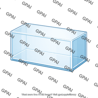 Glass rectangular container