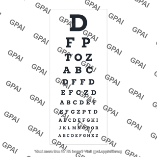 Visual acuity chart