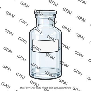 Glass bottle with label