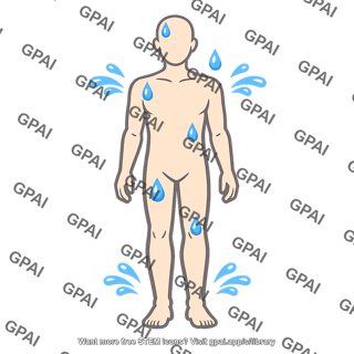 Human body water exposed