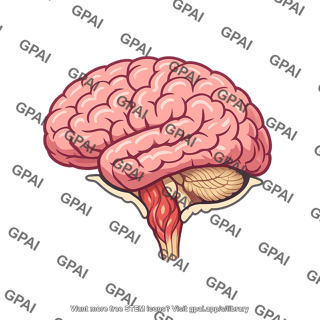 Human brain side view