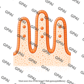 Intestinal villus finger like tall 1