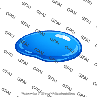 Blue liquid puddle