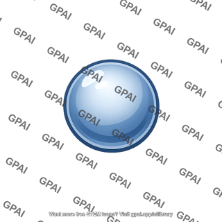 Blue glossy sphere