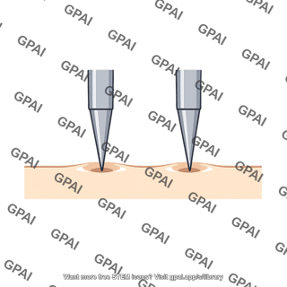 Two point stimulus on skin